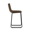 thumbnail image 4 of Tabouret Warner Moderne (Lot de 2) en Similicuir Marron Vieilli, 4 of 10
