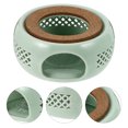 thumbnail image 4 of 1 Pc Exquisite Ceramic Teapot Warmer Household Tea Heating Tool (Light Green), 4 of 8