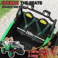 thumbnail image 6 of VIBESPARK 24 Volt 2 Seater Ride on Toys for Kids, Powered Ride on Cars with Remote Control, Electric UTV Car for 3-8 Boys Girls Gift w/ Bluetooth, LED Light, Music, Green, 6 of 9