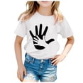thumbnail image 2 of TZEWGL Hauts à Manches Courtes Imprimés Graphiques Roses pour Enfants Vêtements pour Filles Garçons Taille 6-7T, 2 of 4