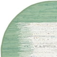 thumbnail image 4 of SAFAVIEH Montauk Tennyson Braided Border Cotton Area Rug, Ivory/Sea Green, 4' x 4' Round, 4 of 5