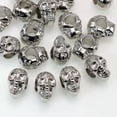 thumbnail image 4 of U8MO 100 Silver Tone Metallic Acrylic Skull Big Hole Pony Beads Craft DIY-2# 12X7mm, 4 of 9