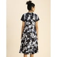 thumbnail image 4 of Moomaya Short Sleeve V Neck A-Line Printed Dress - Women's Trendy A-Line Dress, 4 of 9