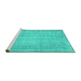 thumbnail image 2 of Ahgly Company Machine Washable Indoor Square Persian Turquoise Blue Traditional Area Rugs, 6' Square, 2 of 4