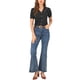 thumbnail image 2 of INSPIRAR CHIC Blusa Vintage para Mujeres con Lunares, Cuello Peter Pan, Mangas Cortas Abullonadas, Talla XXXL, Negra, 2 of 7