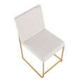 thumbnail image 3 of LumiSource Gold Steel, Beige Fabric High Back Fuji Dining Chair - Set of 2, 3 of 8