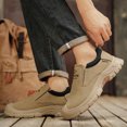 thumbnail image 6 of Men's Slip‑On Low‑Top Work Utility Shoes, Faux Leather Upper Round‑Toe Reinforced Toe Cap Rugged Block Outsole Comfort Footwear For Daily Work And Casual Wear, 6 of 7