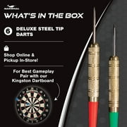 Narwhal Recreational Steel Tip Dart Set for Bristle Dartboards, 18g, 5.6 in. 6 Pack for 2 Players