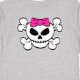 thumbnail image 4 of Inktastic Skull with Bow Girls Long Sleeve Toddler T-Shirt, 4 of 5