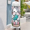 thumbnail image 3 of Cute Cat Holding Fish Women's Long Dress Long Sleeves Dress Vintage Dresses Party Maxi Dress High Waist Dress, 3 of 4