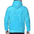 thumbnail image 7 of Pofeuu Sky Blue Glitter Print Mens Casual Hooded Collar Drawstring Hoodies Pullover Sweatshirts Casual Long Sleeve Shirts-Large, 7 of 7