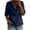 #090-Navy, variant on Warop Womens 3/4 Sleeve Tops Fall Cowl Neck Shirts Solid Office Business Dressy Casual Outfits