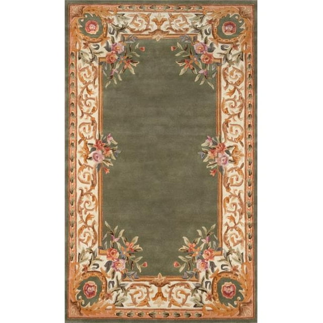 Momeni HARM2HAI-7SAG5080 Tapis Rectangulaire Transitionnel Tufté Main Harmony Inde 5 x 8 Pi, Sauge