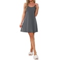 thumbnail image 2 of INSPIRE CHIC Women's Nightgown Sleeveless Spaghetti Strap Cross Back Sleepwear Dress Nightwear S Melange Grey, 2 of 6