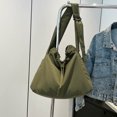 thumbnail image 5 of breaise Canvas Messenger Bag Large Hobo Bag Crossbody Shoulder Bag Drawstring Tote Bag for Women and Men, 5 of 6