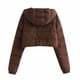 thumbnail image 4 of Chaqueta de invierno nueva de algodón acolchado con capucha de color sólido y estilo europeo y americano para mujer, 4 of 6