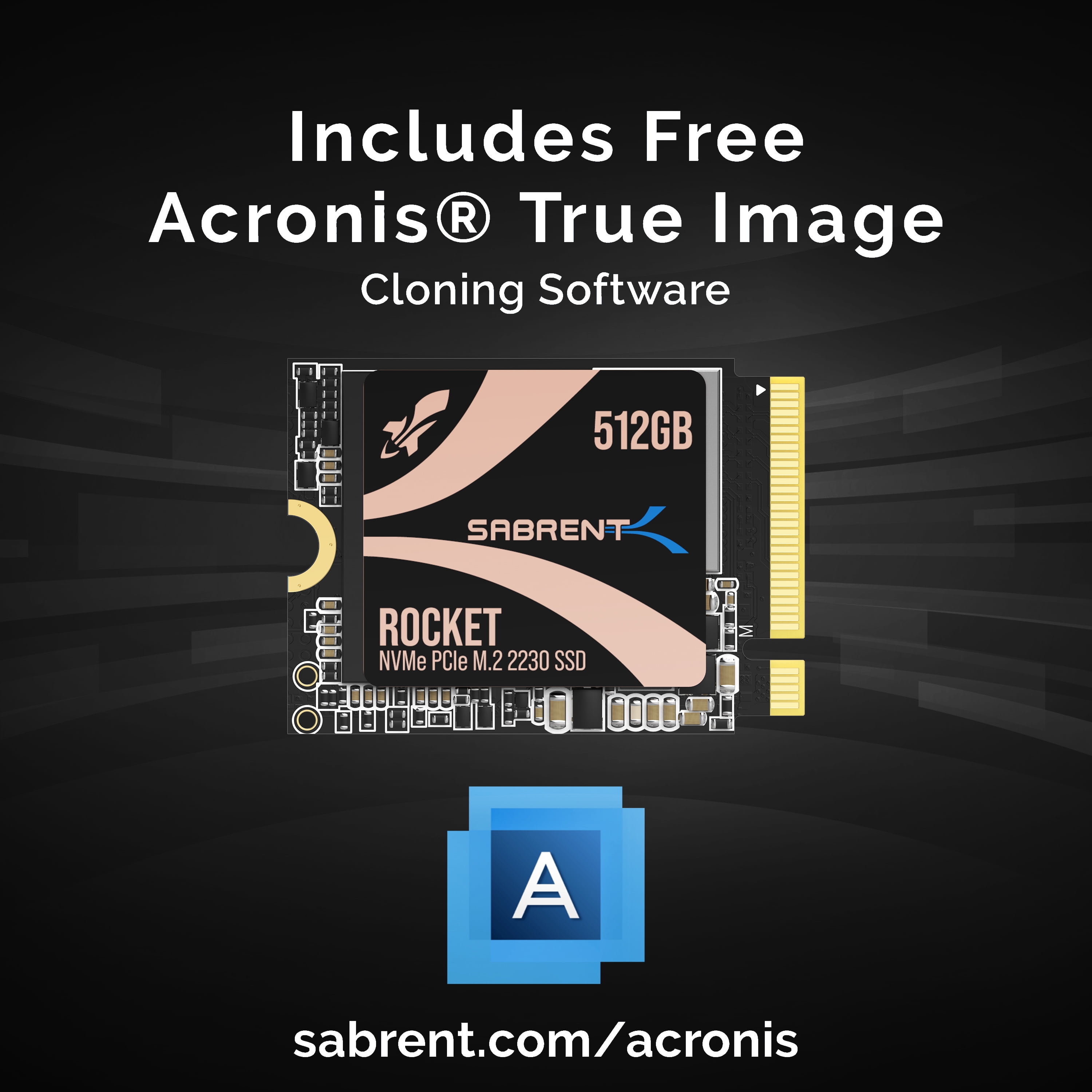 SABRENT Rocket 2230 NVMe 4.0 512GB High Performance PCIe 4.0 M.2 2230 SSD  [SB-2130-512]