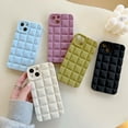 thumbnail image 5 of Compatible with iPhone 14 Pro Max Case for Women Girls,Cute 3D Lafle Plaid Cube Weave Pattern Raised Bumper Corners Case for iPhone 14 Pro Max Soft Matte Silicone Shockproof Case-Elegant White, 5 of 13