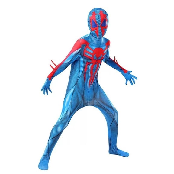 Spider Costume for K'i'd's, Halloween Costumes for B'o'y's, Traditional Superhero Suit, Classic Hero Bodysuit Spider Cosplay Full Jumpsuit, Royal Blue, 110