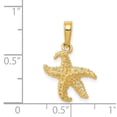 thumbnail image 2 of 14k Yellow Gold Starfish Necklace Charm Pendant Fish Sea Life, 2 of 6