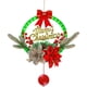 thumbnail image 2 of Teissuly Christmas Wreath with Bow Ribbon, Simulated Red Pines Needles and Lights Battery Powered, LED Warm Light Garland Party Supplies Teissuly WER202310162683, 2 of 9
