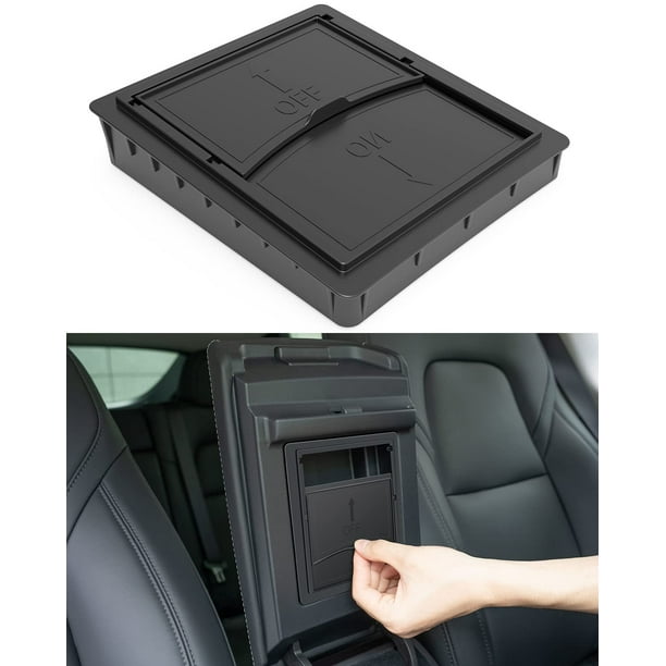 YONZEE Armrest Hidden Storage Box Compatible with Tesla Model 3/Y