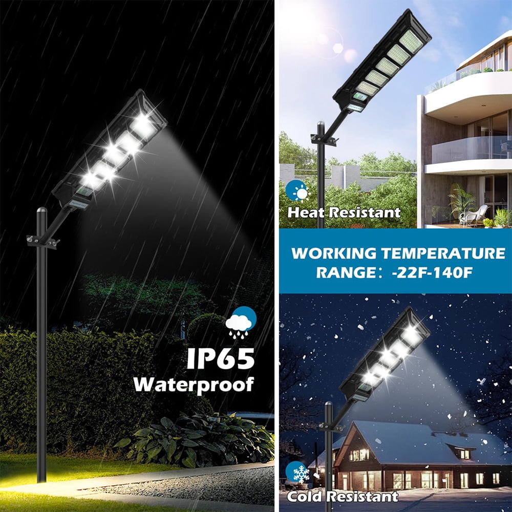 80000LM Solar Street Lights, Outdoor Solar Street Lights Dusk to Dawn, Motion Sensor Solar Flood Lights, Waterproof Outdoor Solar Lights for Patio Garage Courtyard