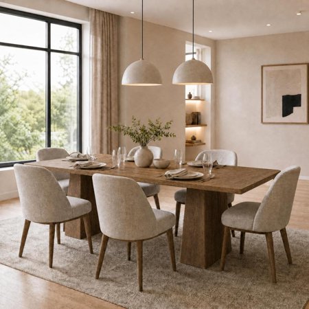 Modern Minimalist 71 Rectangular Dining Table for 6-8 Durable Wooden Construction Heavy-Duty Stable Legs Space-Saving Design for Dining Room Kitchen or Home