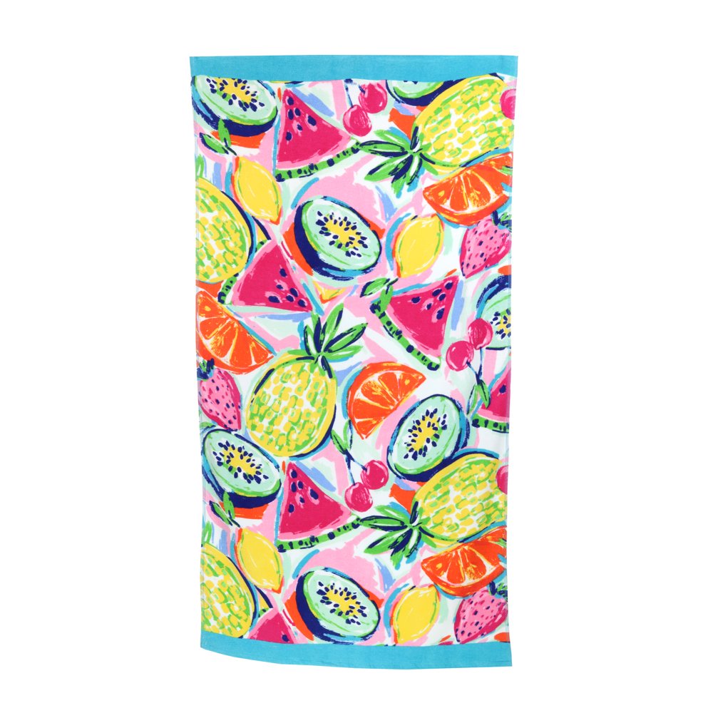 Mainstays Printed Sheared Beach Towel, Fruit