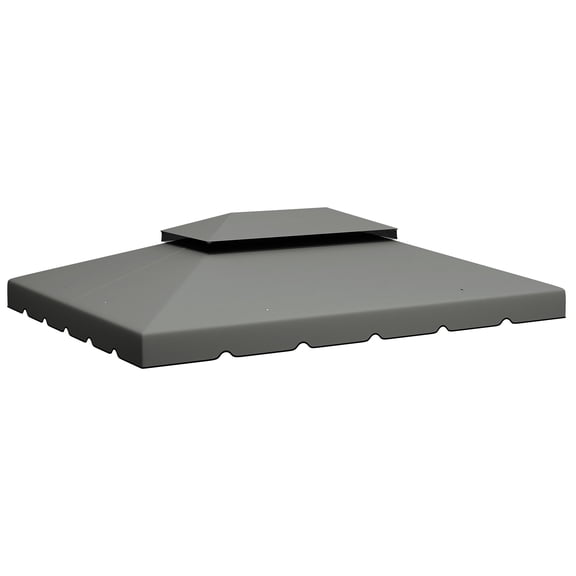Model 84C-101 or 84C-144 13' x 10' Gazebo Replacement Canopy, Gazebo Top with Double Vented Roof (TOP ONLY), Gray