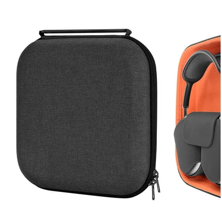 Geekria Shield Headphones Case Compatible with Apple AirPods Max Headphones Replacement Hard Shell Travel Carrying Bag with Cable Storage (Dark Gray)
