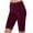 Wine, variant on Rezuofi 1 Pcs Women's Basic Stretch Cotton Span High Waist Above Knee Bermuda Short Leggings