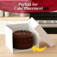 thumbnail image 3 of 14x14x10 Tall 2-Piece Cake Boxes, Disposable Bakery Boxes for Tiered and Layer Cakes – 6 Count, 3 of 6