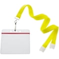 thumbnail image 7 of 12 Pack - Premium Bright Neon Lanyards with Breakaway Clasp & Heavy Duty Ziplock Badge Holder by Specialist ID (Horizontal, Yellow), 7 of 7