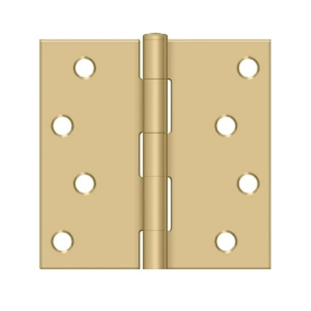 4 x 4 in. Square Hinge, Brushed Brass