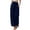 Dark Blue, variant on Women's Wide Leg Pants Cotton Linen Drawstring Elastic Waisted Palazzo Trousers Summer Slacks with Pockets, Black, Size 3XL
