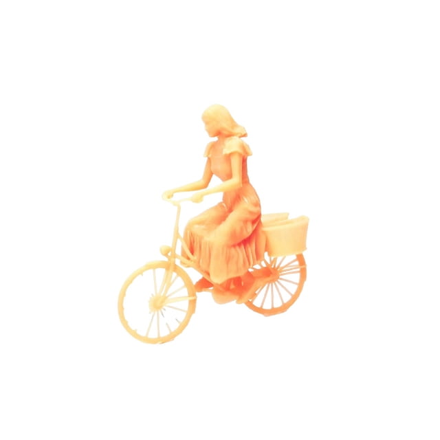 Unpainted 1/64 People Figures, Assorted Poses Mini Resin Miniature People for Miniature Scene Photography Props Sand Table Decor Collection 1/64 Pastoral Girl
