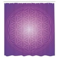 thumbnail image 3 of Ambesonne Psychedelic Shower Curtain, Flower Life Vibrant, 69"Wx70"L, Fuchsia Purple, 3 of 5