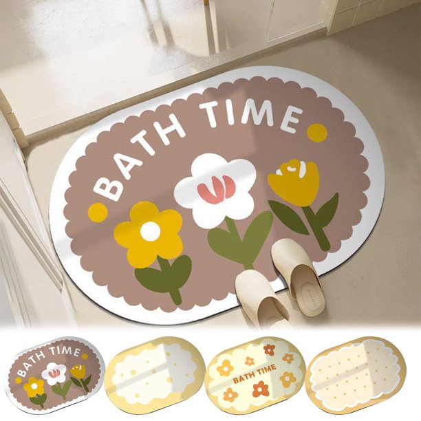 Ganfancp Diatomita Baño Absorbente de Agua Alfombrillas Puerta de Baño Antideslizante Pie Alfombrillas Lavabo Wc Alfombrillas de Secado Rápido Ofertas y Liquidaciones Alfombrillas X 1