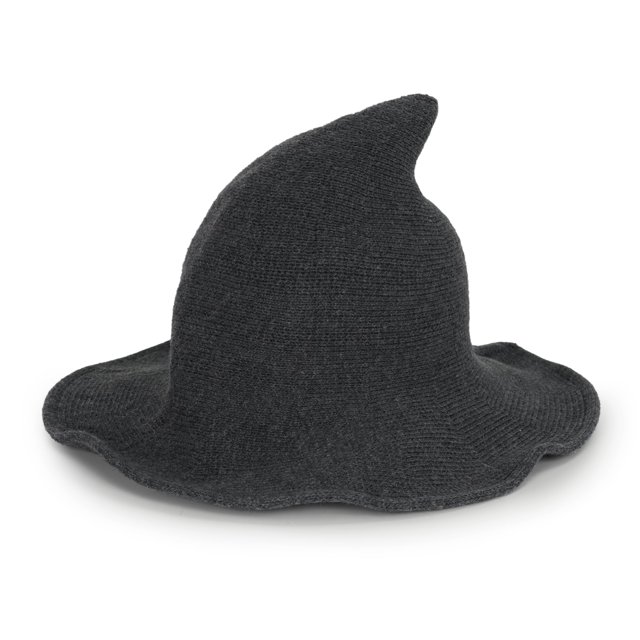 Sombrero de bruja Edoneery de ala ancha para Halloween, plegable, para mujer