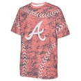 thumbnail image 2 of Youth Red Atlanta Braves Slide Score Bold T-Shirt, 2 of 3