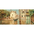 thumbnail image 2 of Antonio María de Reyna Manescau 14x8 Gold Ornate Wood Frame and Double Matted Museum Art Print Titled - A Gondolier on a Venetian Backwater, 2 of 4