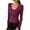 Purple, variant on ShiShine Womens Long Sleeve Scoop Neck Solid Color Casual Tops Tee Slim Basic Shirts
