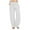 White, variant on FJUCHAI Women's Summer Wide Leg Pants Cotton Linen Loose Pants Womens Drawstring Waist Trousers S-XXXL
