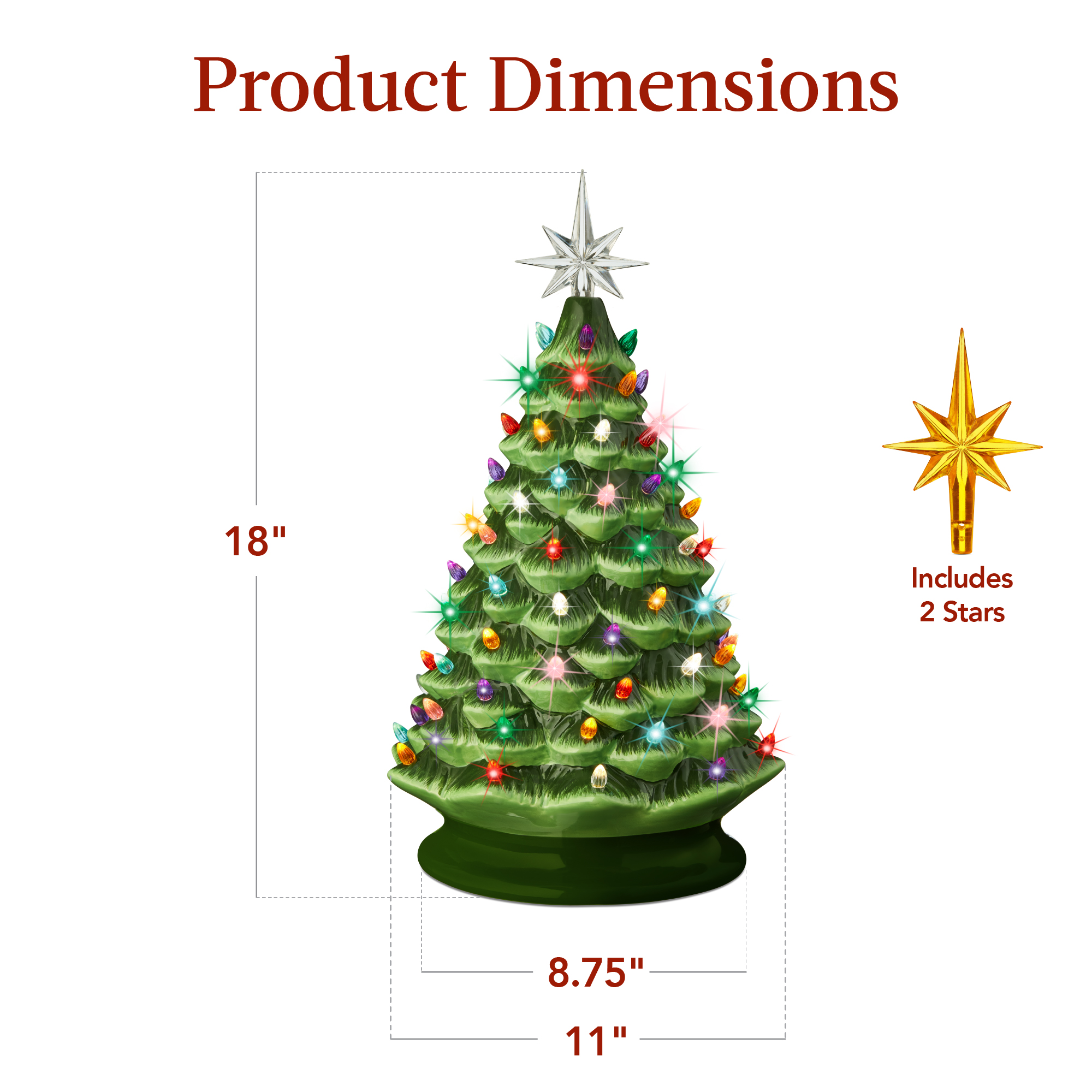 Best Choice Products 18" Ceramic Christmas Tree photo 7