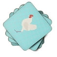 thumbnail image 2 of Carolines Treasures BB8011FC German Langshan Chicken Blue Check Foam Coaster, Set of 4, 2 of 3