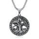 thumbnail image 1 of Collar con colgante de amuleto de runas de vikingos nórdicos, collar con colgante de runas de pentagrama del árbol de la vida, talismán nórdico, 1 of 5