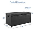 thumbnail image 2 of Jeco Wicker Patio Storage Deck Box in Black, 2 of 6