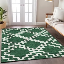 Addison Rugs Chantille Indoor/Outdoor Transitional Diamonds Emerald Washable Rectangle Rug, 2'6" x 3'10"