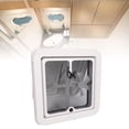 thumbnail image 1 of Ventilateur de Ventilation pour Toit de VR, 340 X 340mm Résistant aux Chocs et à l'Eau Angle Réglable Unique Ventilateur d'Extraction avec Écran en Maille pour Yacht, 1 of 7